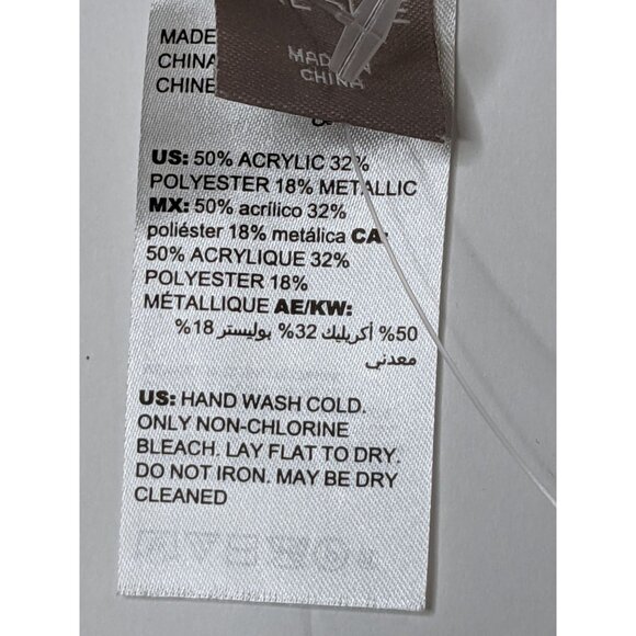 Chicos Knit Scarf Copper Gray Silver Metallic 62 Inch Winter New Without Tag - Picture 6 of 6